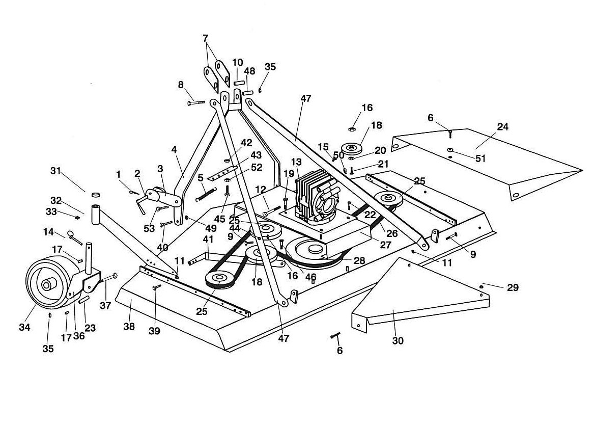 Befco c26 best sale finish mower parts